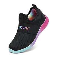 CARA Girls Slip On Athletic Sneaker Lightweight Breathable Comfortable Sport Walking Running Tennis Shoe (Toddler/Little Kid/Big Kid)