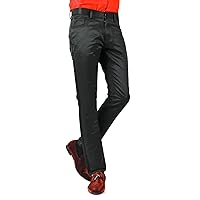 Barabas Men's Shiny Solid Color Chino Casual Pants 2605