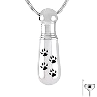 HQ Cremation Jewelry Urn Necklace Baseball Charm Ashes pet Paw Print Keepsake Memorial Pendant