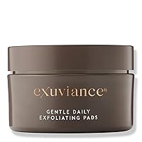 EXUVIANCE Gentle Daily Exfoliating Face Pads with PHA, Vitamin C and E Antioxidants, Green Tea and Cucumber Extracts, 60 pads