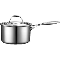 Multi-Ply Clad Saucepan, 3-Quart, Silver