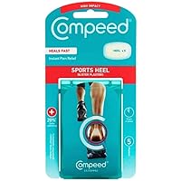 Compeed Sports Heel Blister Plasters, 5 Hydrocolloid Plasters, Foot Treatment, Heal Fast, 20% Extra Cushioning*, Dimensions: 4.2 x 6.8 cm