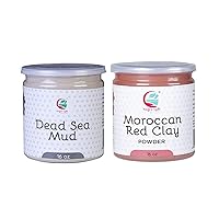YOGI’S GIFT – Celebrating health Multi Pack | Dead Sea Mud Powder + Moroccan Red Clay Powder for bundle