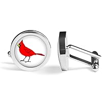 Cardinal Bird Cufflinks (Angled Edition)