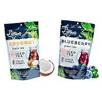 HTeaO Blueberry Green Tea Mix and HTeaO Coconut Black Tea Mix Bundle