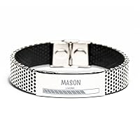 Mason Loading in Progress, Mason Stainless Steel Bracelet Gift, Funny Future Mason Graduation Gifts