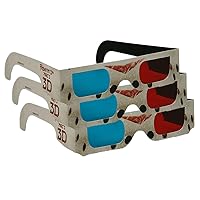 Friday the 13th Part 3 - 3D Cardboard Anaglyph Glasses - 3 Pairs - NEW, Withe, Medium