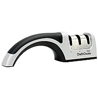 Chef'sChoice 4643 Manual Knife Sharpeners 15 and 20-Degree for Serrated and Straight Knives Diamond Abrasives, 2-Stage, Gray