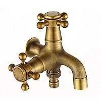 Faucet Bathroom Faucet Basin Faucet Kitchen Faucet Anti-Bronze Faucet Brass Wall-Mounted Dual-use Bathroom Washing Machine Faucet
