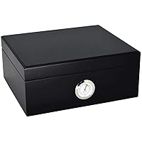 Cigar Boxs,Okiset/Cigar Accessories Cigar Display Cabinet Cigar Box Ashtray Cigar Cover Portable Lightweight Travel Decorative Box,Cigar Box/Black/26.2Cm*22.2Cm*11Cm