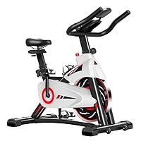 Magnetic Stationary Bike, Resistance Indoor Studio Cardio Workout Bicycle,Silent Belt Drive Heavy Flywheel, with LCD Monitor/Ipad Mount/Comfortable Seat Cushion, for Home Gym