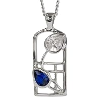 CHARLES RENNIE MACKINTOSH Silver Pendant - Saltire Necklace. Mackintosh Jewellery 604