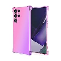 for Samsung Galaxy S22 Ultra Case Colorful Gradient Rainbow Soft TPU Case for Samsung S21 Plus S20 FE S8 S9 S20 5G S10 Lite S10e,Pink Purple,for S20
