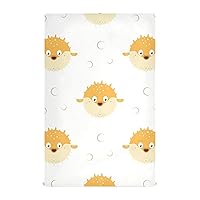 Kitchen Towels Tea Yellow Cute Funny Puffer Hawaiian Fish Microfiber Cleaning Towels Kitchen Cotton Dish Towels Absorbent Decorative Kitchen Hand Towels Rags Colored Summer 28x18in