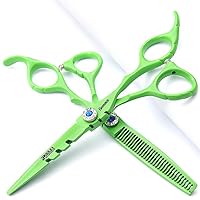 6 Inch 440C High Hardness Stainless Steel Hair Scissors Hair Salon Hair Stylist Cutting Thinning Tool Barber Special (scissors set) (6 inch 2pc-C)