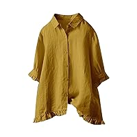 2024 Women's Embroidered Shirt Summer Loose Hooded Top Blouses for Women Linen Plus Size