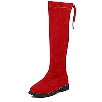 Girl's Faux Suede Knee High Boots Fleece Lined Winter Snow Boots