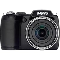 Sanyo VPC-E2100BK 14MP Digital Camera, 14MP, 21x zoom (25mm wide), 3 (460k) LCD, CCD Sensor Shift image stabilization, 720p HD v