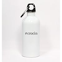 #crocin - Hashtag White Water Bottle with Carabiner 20oz