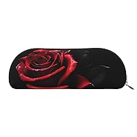 Red And Roses Print Cosmetic Bags For Women,Receive Bag Makeup Bag Travel Storage Bag Toiletry Bags Pencil Case