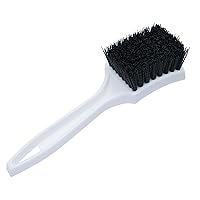 8.5-Inch Deep Clean Stiff Scrub Brush for Carpets & Floor Mats, Black Nylon - Professional Automotive Detailing, Home Carpet Scrubber, Easy Grip Handle, High-Performance Cleaning Accessory