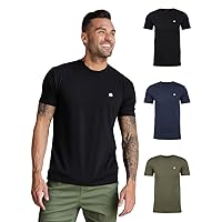 INTO THE AM Mens T Shirt with Logo - Short Sleeve Crew Neck Soft Fitted Tees S - 4XL Fresh Classic Basic Tshirts