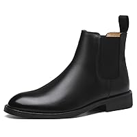 Mens Black Leather Dress Casual Chelsea Boot Chukka Ankle Boots