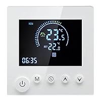 Room Thermostat,Programmable Smart Wall Thermostat NTC Sensor LCD Display Touch Button Electric Heating Warm Floor Underfloor Digital Thermoregulator Temperature Controller for Home Room