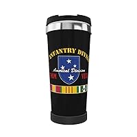 23rd Infantry Division Vietnam Veteran Portable Insulated Tumblers Coffee Thermos Cup Stainless Steel With Lid Double Wall Insulation Travel Mug For Outdoor