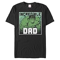 Marvel Big & Tall Classic Incredible Dad Men's Tops Short Sleeve Tee Shirt, Black, Large