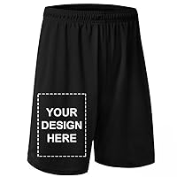 TopTie Custom Big Boys Youth Soccer Short Personalized Running Shorts with 8 Inches Pockets