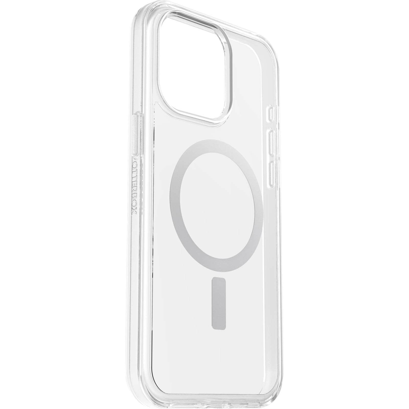 OtterBox iPhone 15 Pro MAX (Only) Symmetry Series Clear Case (Clear), snaps to MagSafe, ultra-sleek, raised edges protect camera & screen