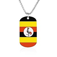 Uganda Flag Necklace Custom Memorial Necklace Personalized Photo Pendant Jewelry for Women Men