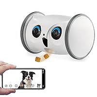 SKYMEE Owl Robot: 1080P Full HD Pet Camera with Treat Dispenser, Interactive Toy for Dogs and Cats, Full House Mobile Monitoring via App,2 Way Talk,No Monthly Fee