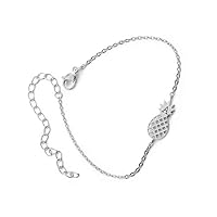 Minimalist 26 Initial Alphabet Pineapple Bracelet Dainty Fashion Gifts Ananas Jewelry