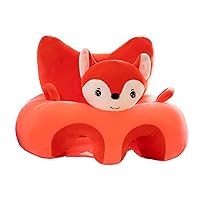 Baby Support Sofa Seat Cover Animal Shaped Baby Learning Seat Cover Baby Support Seat Cover for 3-24 Month Baby Kids No Filled Cotton Fox