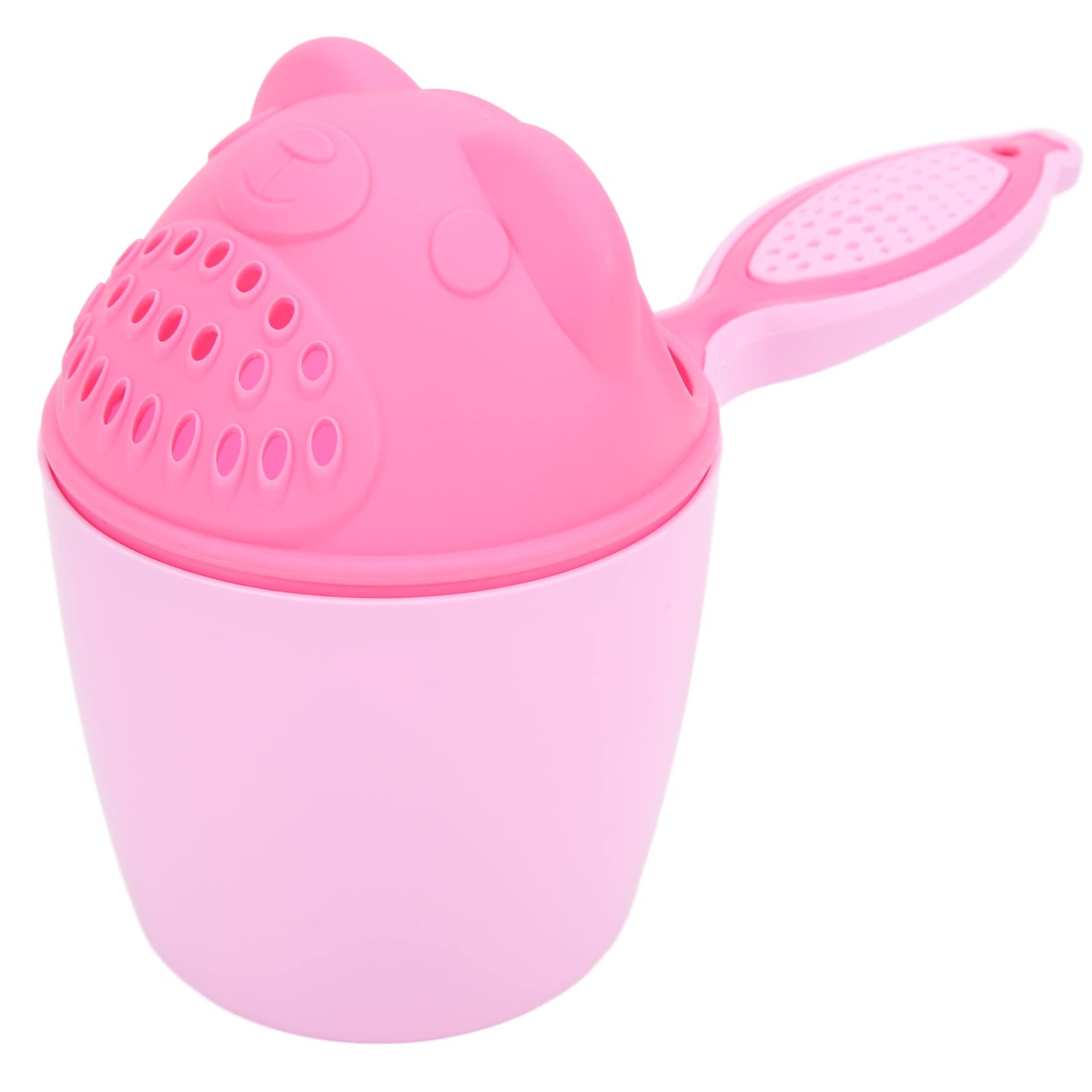 Baby Shampoo Rinse Cup, Baby Waterfall Rinser Bath Cup Pink Eye Protection for Baby Bath