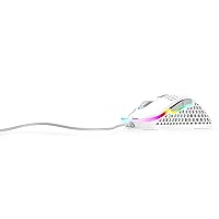 Xtrfy M4 RGB Ultra-Light Gaming Mouse, Unique Right-Handed Design, Pixart 3389 Sensor, Xtrfy EZcord® - White