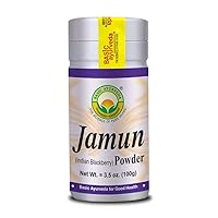Basic Ayurveda Jamun Powder | Organic Indian BlackBerry (Java Plum) | Syzygium Cumini | Enriched with Vitamin A & C for Healthy Skin & Eye | 3.53 Oz (100g)