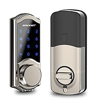 Smart Deadbolt Door Lock SMONET Keyless Entry Digital Bluetooth Lock for Front Door Work with Alexa for Airbnb Apartment