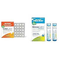 Boiron ColdCalm 60 Count and StressCalm 80 Count (2 Pack) Homeopathic Medicine for Cold, Stress, and Anxiety Relief