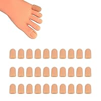 30 Pieces Gel Toe Caps for Little Toe, Silicone Toe Protector Toe Covers for Pinky Toe, Protect Toe from Rubbing, Ingrown Toenails, Blisters, Corns and Other Painful Toe Problems