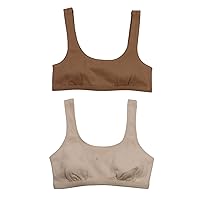 Hanes Girls Pointelle Square Neck Crop 2 Pack