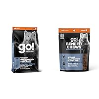 GO! SOLUTIONS Weight Management + Joint Care - Chicken Recipe - Dog Food 22lb + Benefit Chews Weight Managmenet + Joint Care - Chicken - Soft and Chewy Dog Treats, 6 oz (Pack of 2)