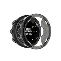 TPU Protective Silicone Protection Case Cover for Garmin Forerunner 45S / 45 Smartwatch Shell Case Protector (Color : Black, Size : for Garmin 45)