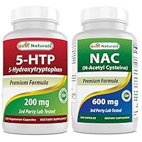 Best Naturals 5-HTP 200 mg & NAC - N Acetyl Cysteine 600 mg