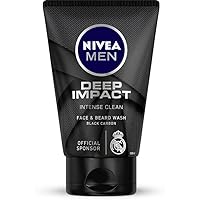 MEN, Deep Impact Intense Clean, for Beard & Face, with Black Carbon, Face Wash (50 g)