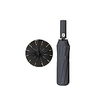 Windproof Travel Umbrella for Rain - Automatic Open & Close, Large Heavy Duty Reinforced Fiberglass Frame - Portable Folding Compact Umbrella for Travel - All-Weather Strong Umbrella