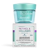 Bielita Retinol & Collagen Meduza Moisturizing Cream-Collagen 35+ for Face, Neck and Eye Area, 24-H Hydration, 45 ml