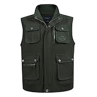HAN HONG Multi Pocket Vest For Men Spring Autumn Male Casual Photographer Work Sleeveless Jacket With Many Pockets